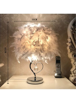 Feather LED Bedside Table Lamp White - v1614413722/N44771829A_3