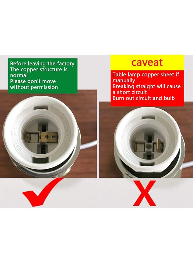 مصباح طاولة LED لجانب السرير من الريش أبيض - v1614413722/N44771829A_5