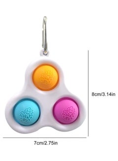XiuWoo Non-Toxic And Tasteless Simple Dimple Fidget Stress Relief Keychain Novelty Toy 8x7cm  - Image 2