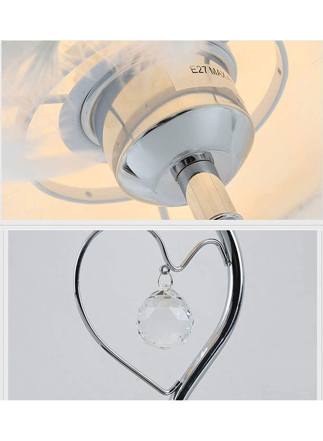 XiuWoo Feather LED Bedside Table Lamp Pink - Image 3