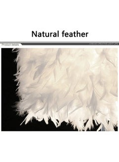 XiuWoo LED Feather Detail Table Lamp White  - Image 2