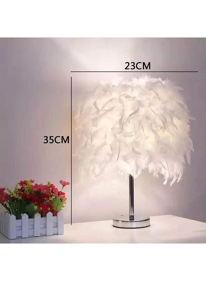 LED Feather Detail Table Lamp White - v1614413835/N44771850A_5