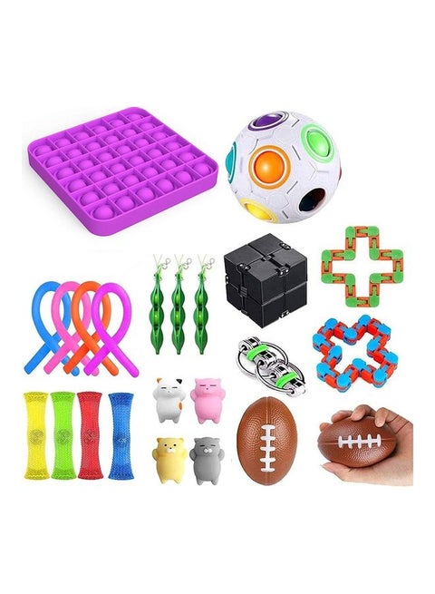 23-Piece Sensory Squeeze Fidget Stress-Relieve Squishy Toy Set, Assorted