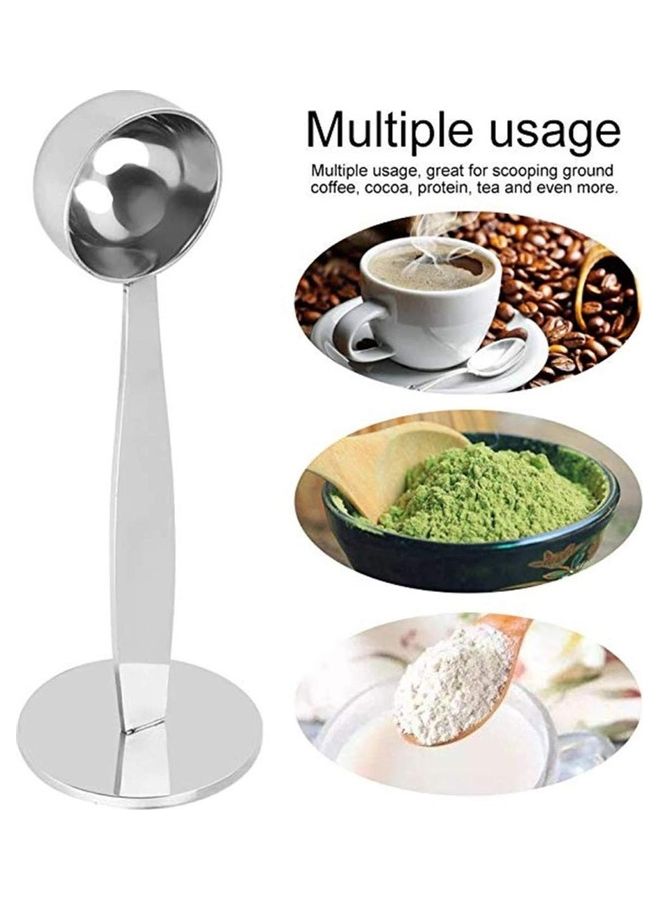 XiuWoo 2-In-1 Stainless Steel Coffee Scoop Spoon Silver  - Image 3