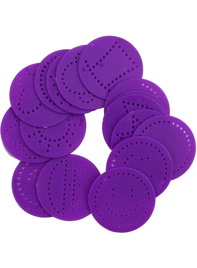 XiuWoo 16-Piece Templates Coffee Art Stencils Spice Carving Tools With Mold Spoon Purple - Image 2