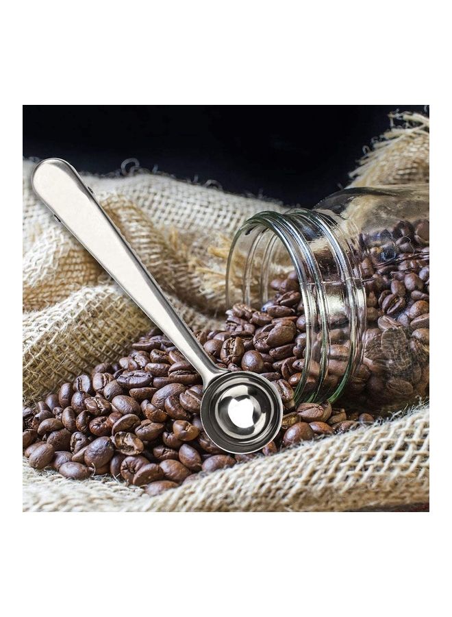 XiuWoo Stainless Steel Measuring Spoon Coffee With Bag Sealing Clip Silver  - Image 2