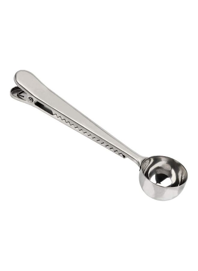 XiuWoo Stainless Steel Measuring Spoon Coffee With Bag Sealing Clip Silver  - Image 3