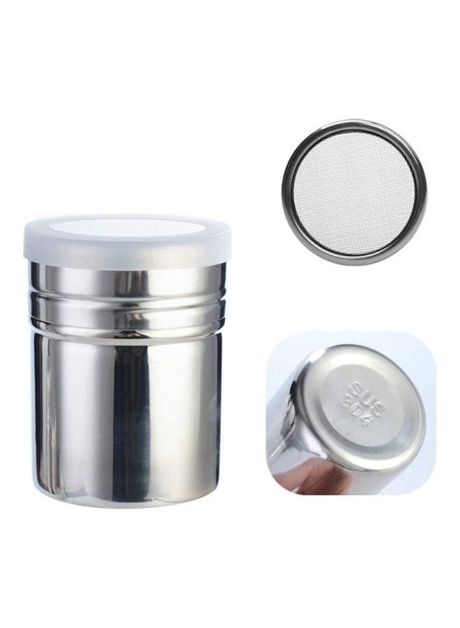 XiuWoo Pack Of 2 Portable Stainless Steel Coffee Sifter Silver/White - Image 4