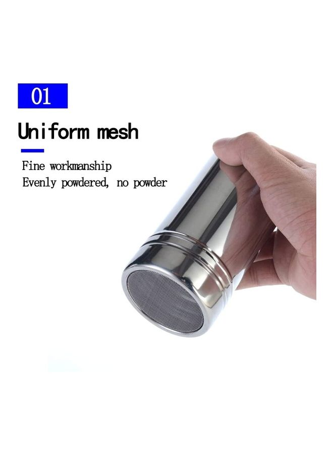 XiuWoo Pack Of 2 Portable Stainless Steel Coffee Sifter Silver/White - Image 3