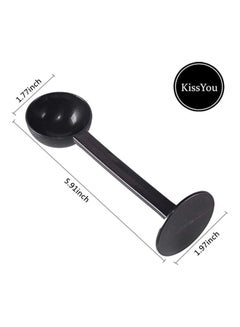 XiuWoo 2-In-1 Stainless Steel Coffee Scoop  Spoon Black  - Image 2