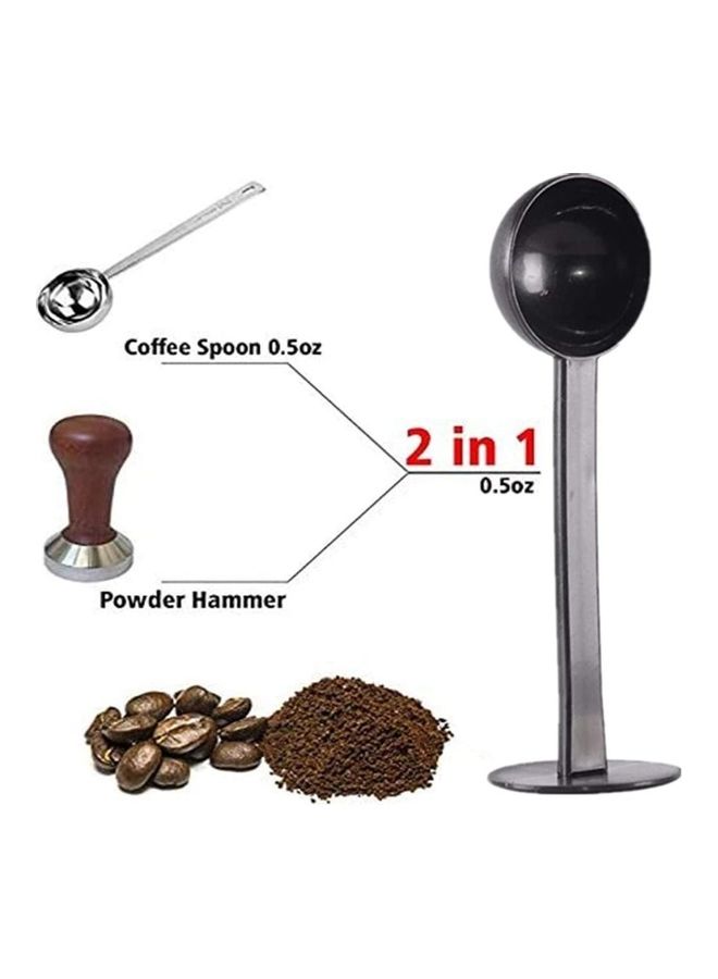 XiuWoo 2-In-1 Stainless Steel Coffee Scoop  Spoon Black  - Image 3