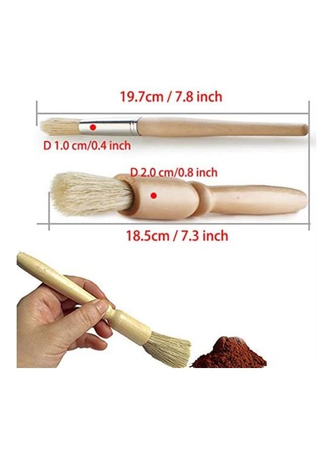 XiuWoo Pack Of 2 Grinder Cleaning Brushes Beige  - Image 5