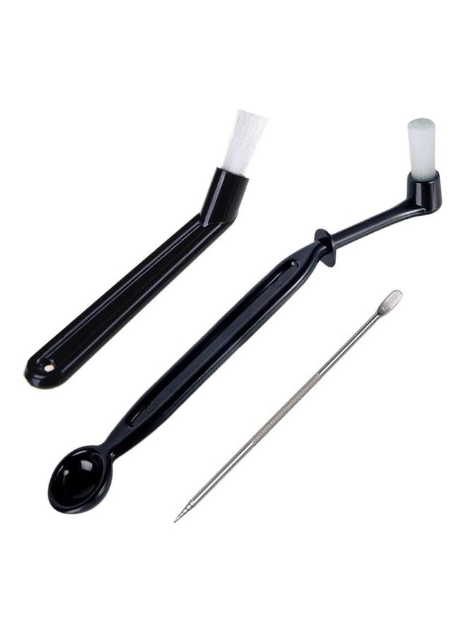 XiuWoo Pack Of 3 Coffee Cleaning Brush Tool Set Black/White  - Image 1