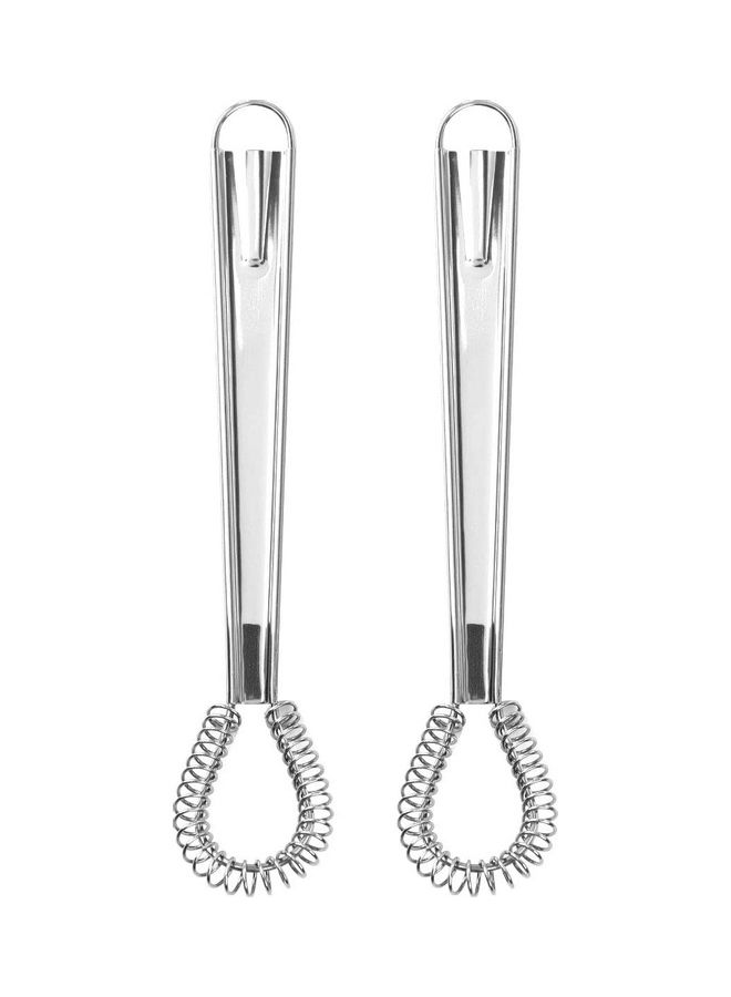 XiuWoo 2-Piece Stainless Steel Mini Coffee Mixer Silver - Image 1