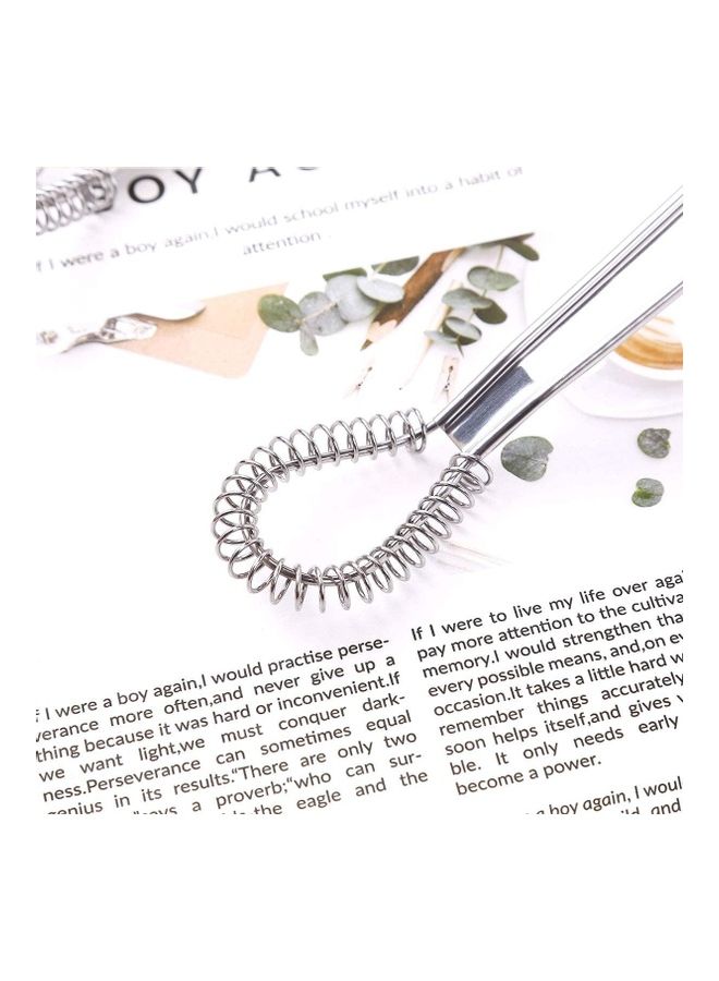 XiuWoo 2-Piece Stainless Steel Mini Coffee Mixer Silver - Image 3