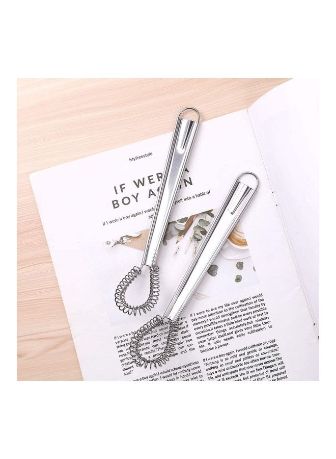XiuWoo 2-Piece Stainless Steel Mini Coffee Mixer Silver - Image 4