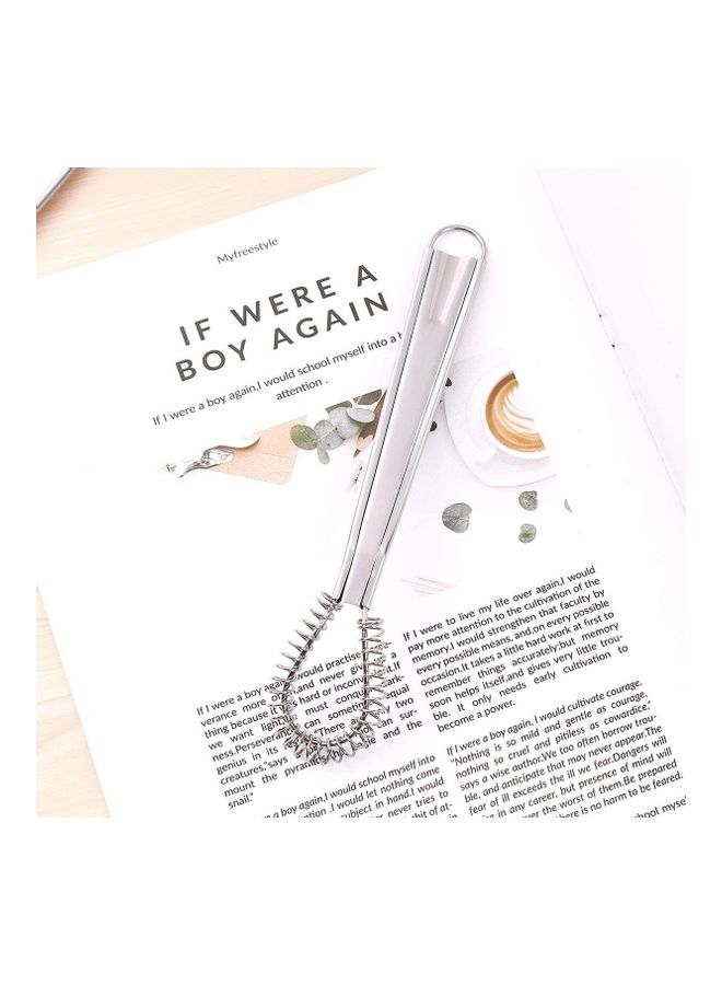 XiuWoo 2-Piece Stainless Steel Mini Coffee Mixer Silver - Image 5