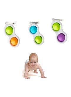 3-Piece Fidget Squeeze Keyring Toy Set