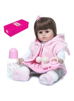 Decdeal Reborn Baby Doll with Pink Rabbit Outfit 43.3x15x24.5cm  - Image 4