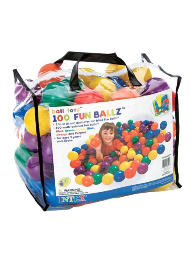 INTEX 100-Piece Fun Ball Set With Carry Bag 3.5inch - Image 3