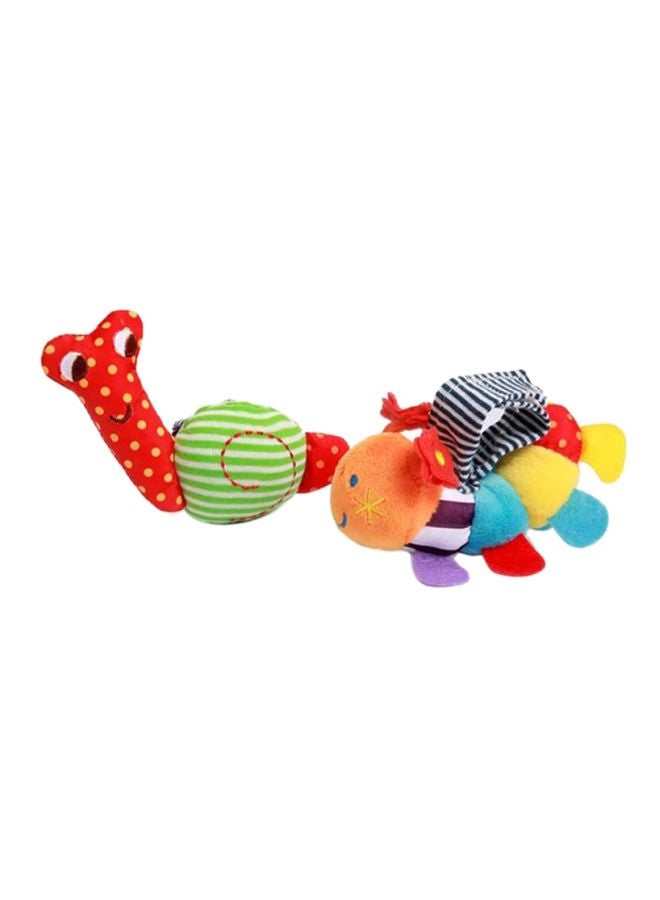 Beauenty 2-Piece Plush Caterpillar and Snail Wrist Rattle Toy Set  - Image 1