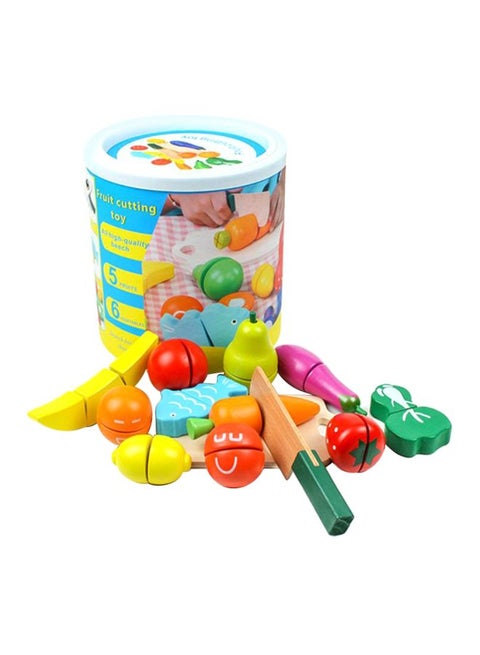 Cutting Fruits Vegetables Colorful Pretend Play Set
