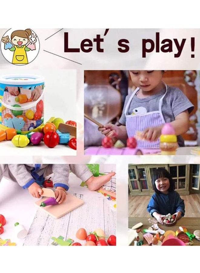 Cutting Fruits Vegetables Colorful Pretend Play Set