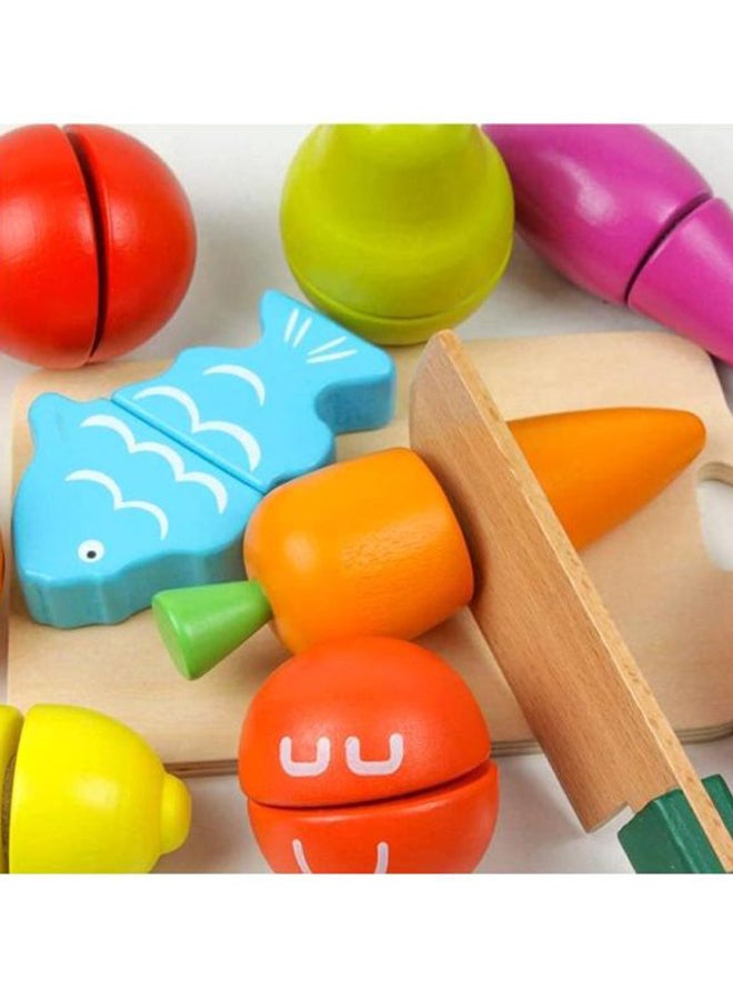 Cutting Fruits Vegetables Colorful Pretend Play Set