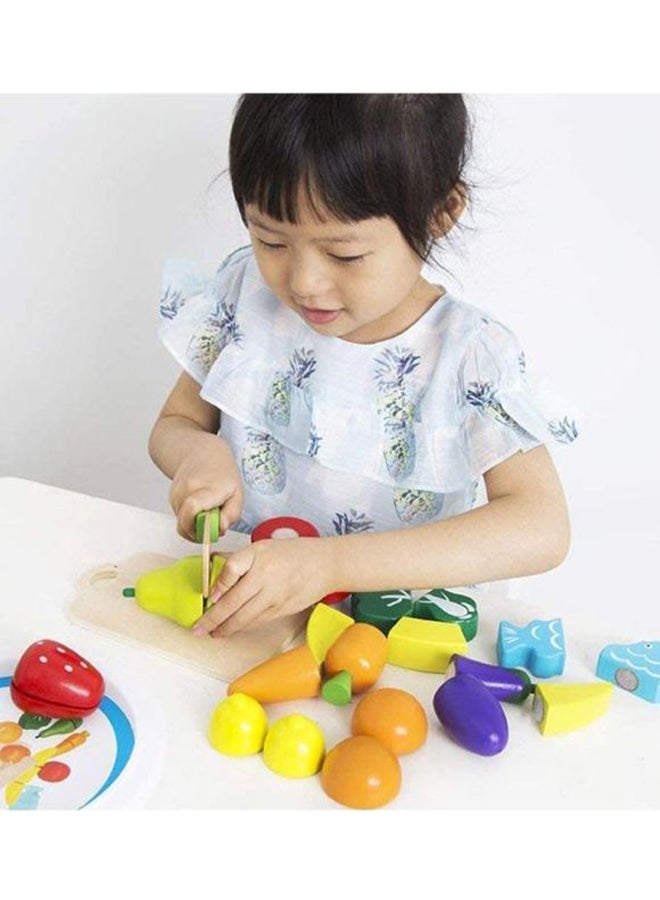 Cutting Fruits Vegetables Colorful Pretend Play Set