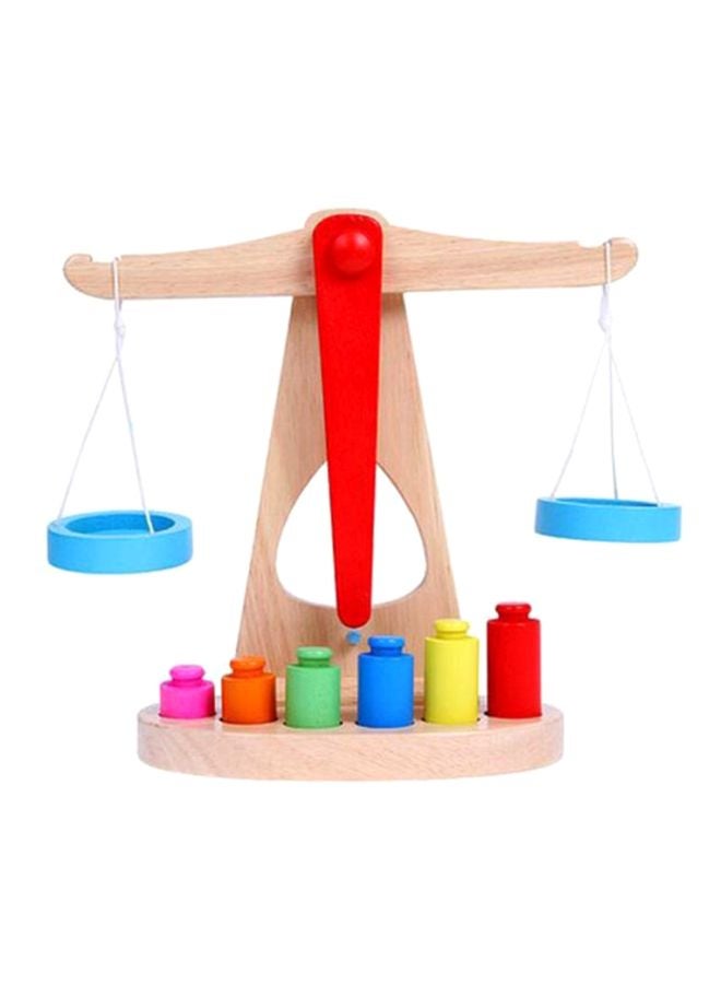 بيوينتي لعبة ميزان التوازن الخشبي 23.6x9.9x24.6سم