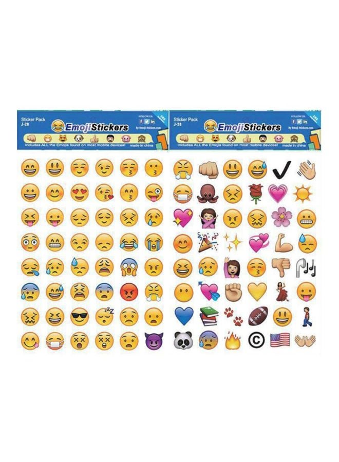 Cool Baby 4-Piece Die Cut Emoji Smile Sticker, Age 3+ Years 18x13.5cm - Image 2