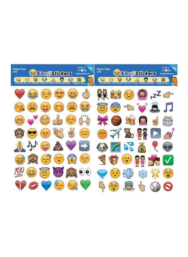 Cool Baby 4-Piece Die Cut Emoji Smile Sticker, Age 3+ Years 18x13.5cm - Image 3