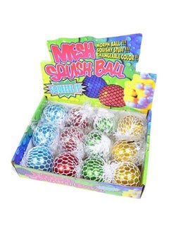 12-Piece Mesh Squish Ball Set 6cm