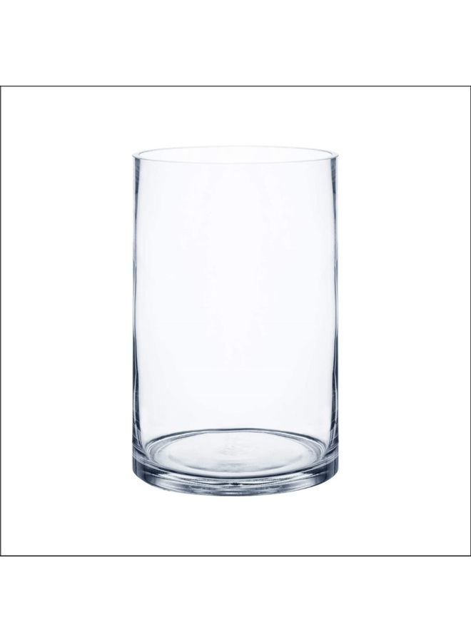 Cylindrical Shaped Vase Clear 15x20cm  - Image 1