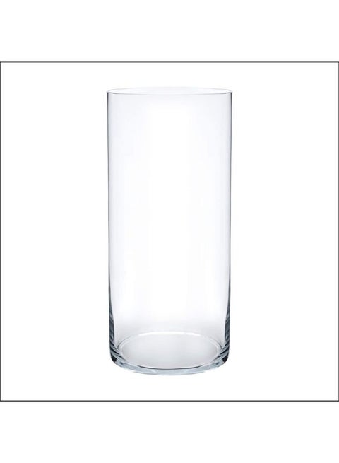 Cylindrical Shaped Vase Clear 12x30cm