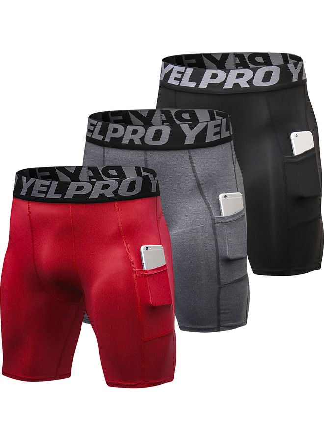 Pack Of 3 Pro Fitness Running Shorts S - Image 1