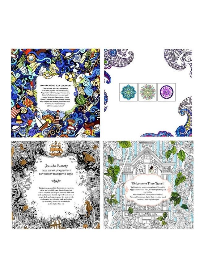 4- Piece Secret Garden Serie Lost Ocean Colouring Books  - Image 2