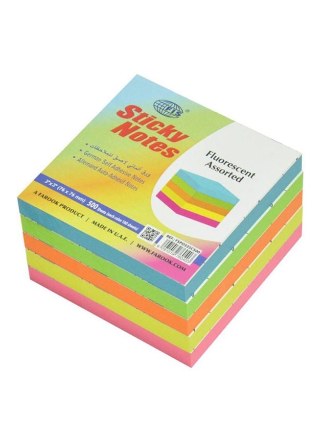 FIS 500-Sheets Sticky Note Pad Multicolour  - Image 2