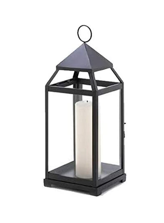 فانوس شموع للزينة أسود / شفاف 29 x 13سم  - Image 1