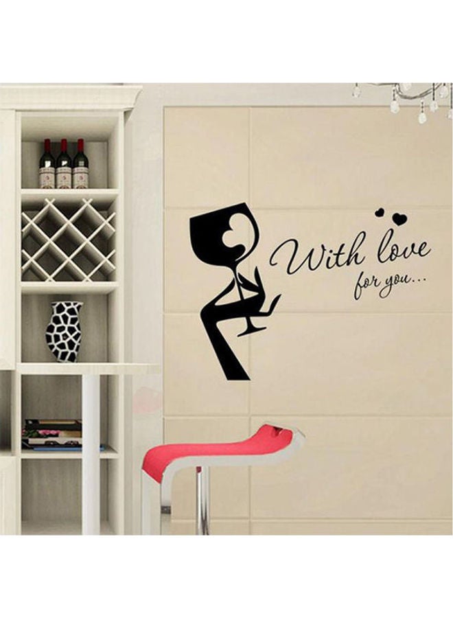 Exquisite Muslim Culture Wall Stickers For Living Room Black 60x90cm - Image 1