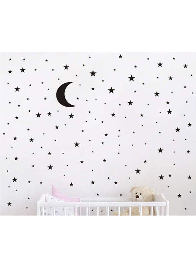 Magic Star & Moon Wall Stickers Colorful Animals Horse Stars Wall Decals For Kids Girls Room Diy Poster Wallpaper Home Decor Wall Stickers For Bedoom,Living Room, Black 31*25cm  - Image 1