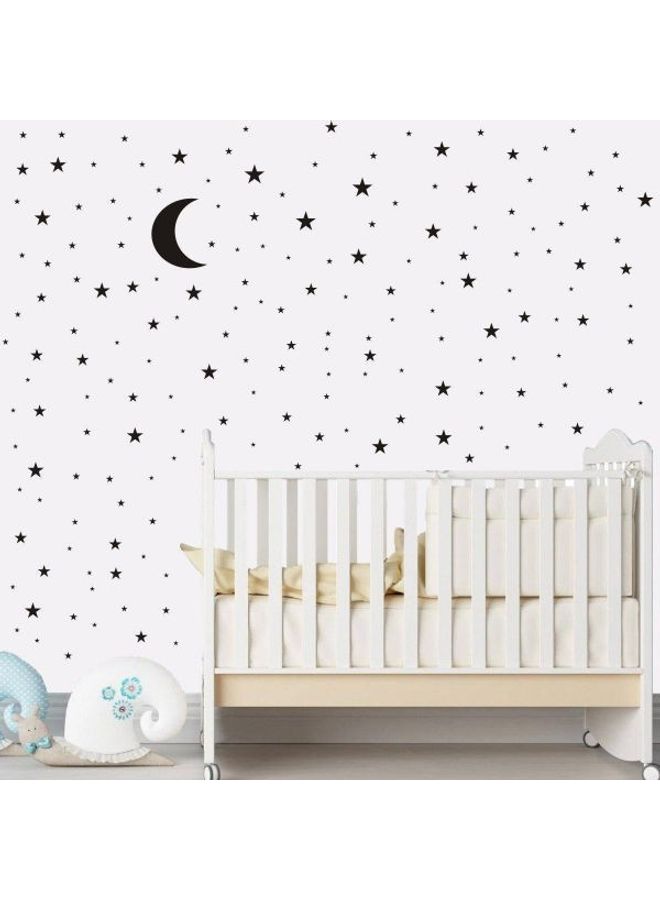 Magic Star & Moon Wall Stickers Colorful Animals Horse Stars Wall Decals For Kids Girls Room Diy Poster Wallpaper Home Decor Wall Stickers For Bedoom,Living Room, Black 31*25cm  - Image 2