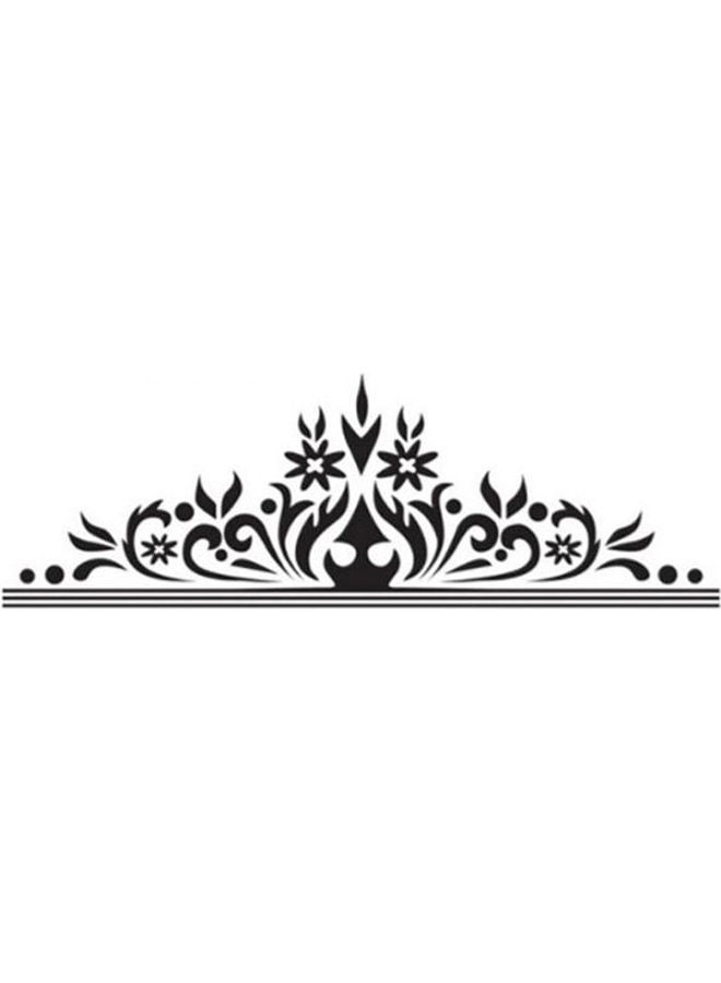 Pattern Headboard Decal  Bed Head Wall Sticker  Removable Bedroom Decor Black 60*170cm - Image 1