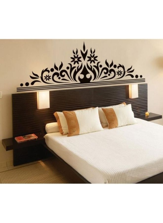 Pattern Headboard Decal  Bed Head Wall Sticker  Removable Bedroom Decor Black 60*170cm - Image 2