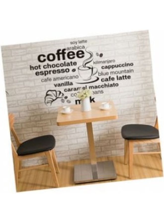Diy  Minimalist English Alphabet Pattern Wall Stickers Home Living Room Cafe Decoration Self-adhesive Removable PVC Material Decorative Wall Sticker Black 60X90cm - Image 2