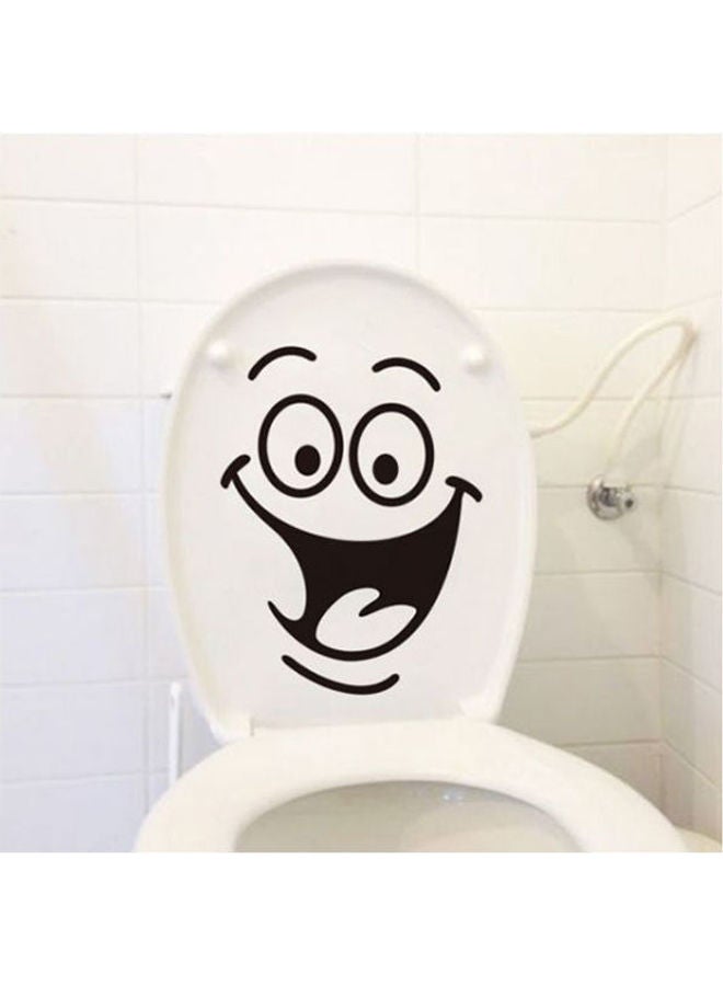 Smile Smile Toilet Stickers Bathroom Wall Stickers Black 24*18cm - Image 1