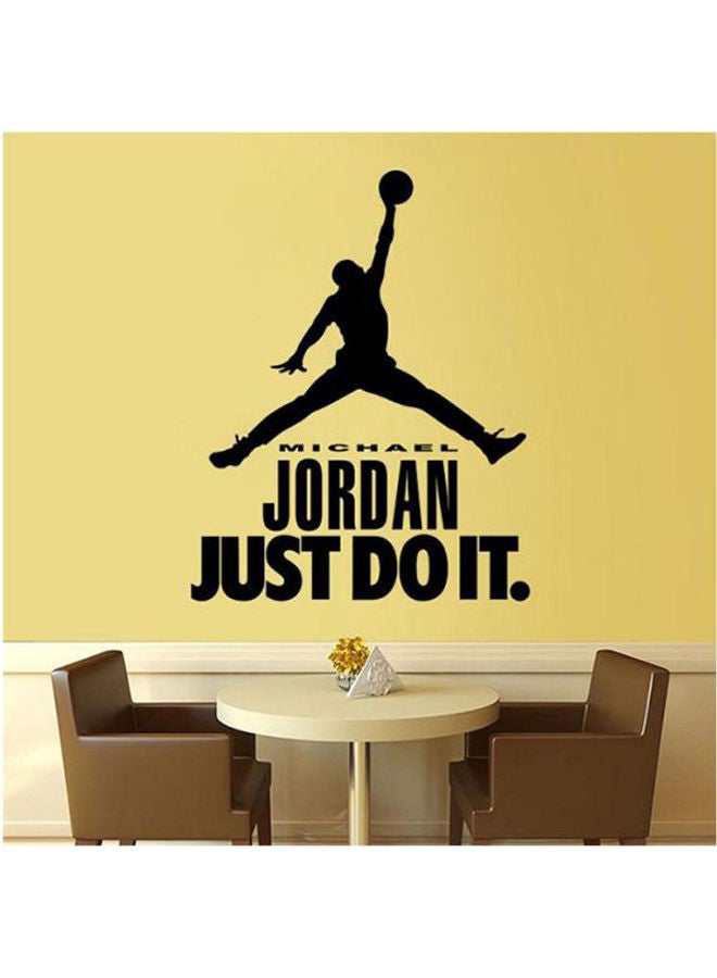 Creative Diy Home Decor Stickers Michael Jordan Basketball Wall Decals Black 57*80.5cm