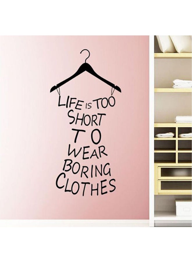 Life Is Short Quotes Wall Stcikers Home Decoration Wall Posters Mural For Livingroom Bedroom Black 28*58cm 