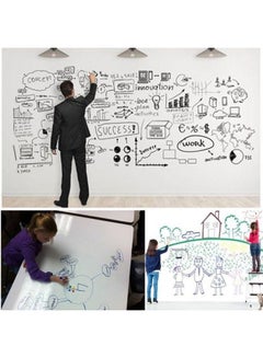 Generic White Board Sticker Wall Paper Decor Removable Vinyl Chalkboard Black 45X200cm  - Image 2