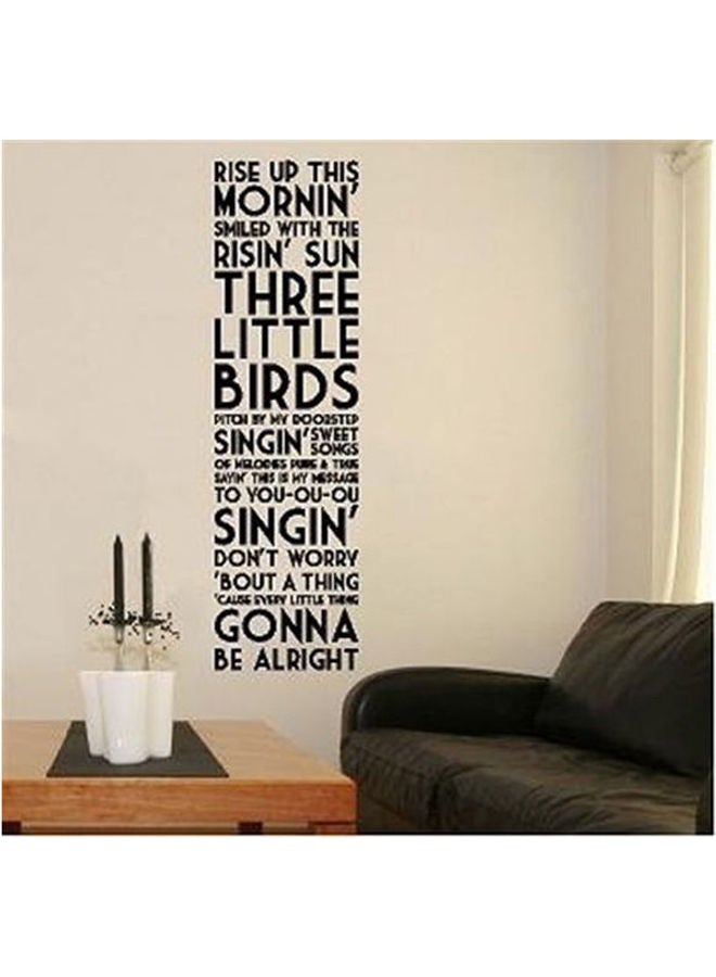 Rise Up This Mornin Wall Decals For Office ,Living Room, Home Decor & Waterproof Wall Stickers Black 95x30cm